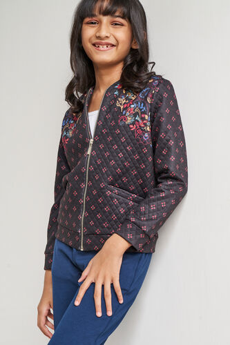 Ethnic Motifs Straight Jacket, Black, image 4